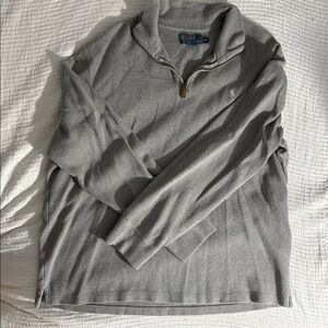 Polo by Ralph Lauren Men's Gray Zip-Up Sweater